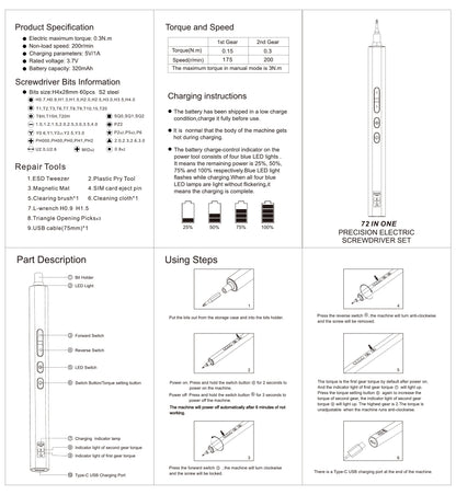 Pegazos Precision Electric Screwdriver