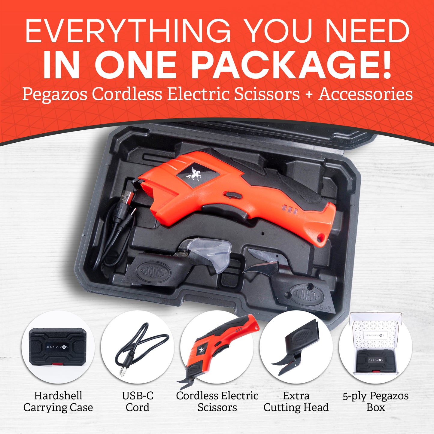 Pegazos Electric Scissor Red